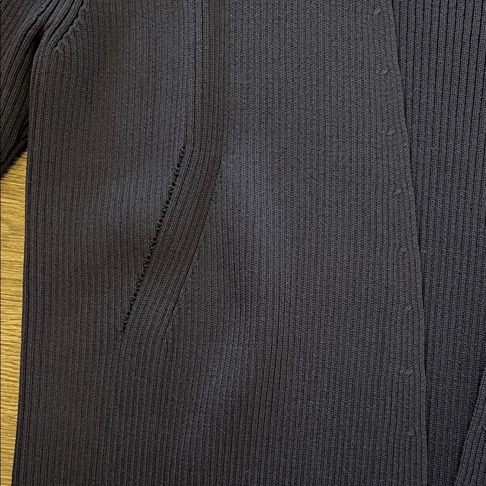Michael Kors Dark Blue ribbed long Cardigan - Picture 5 of 10